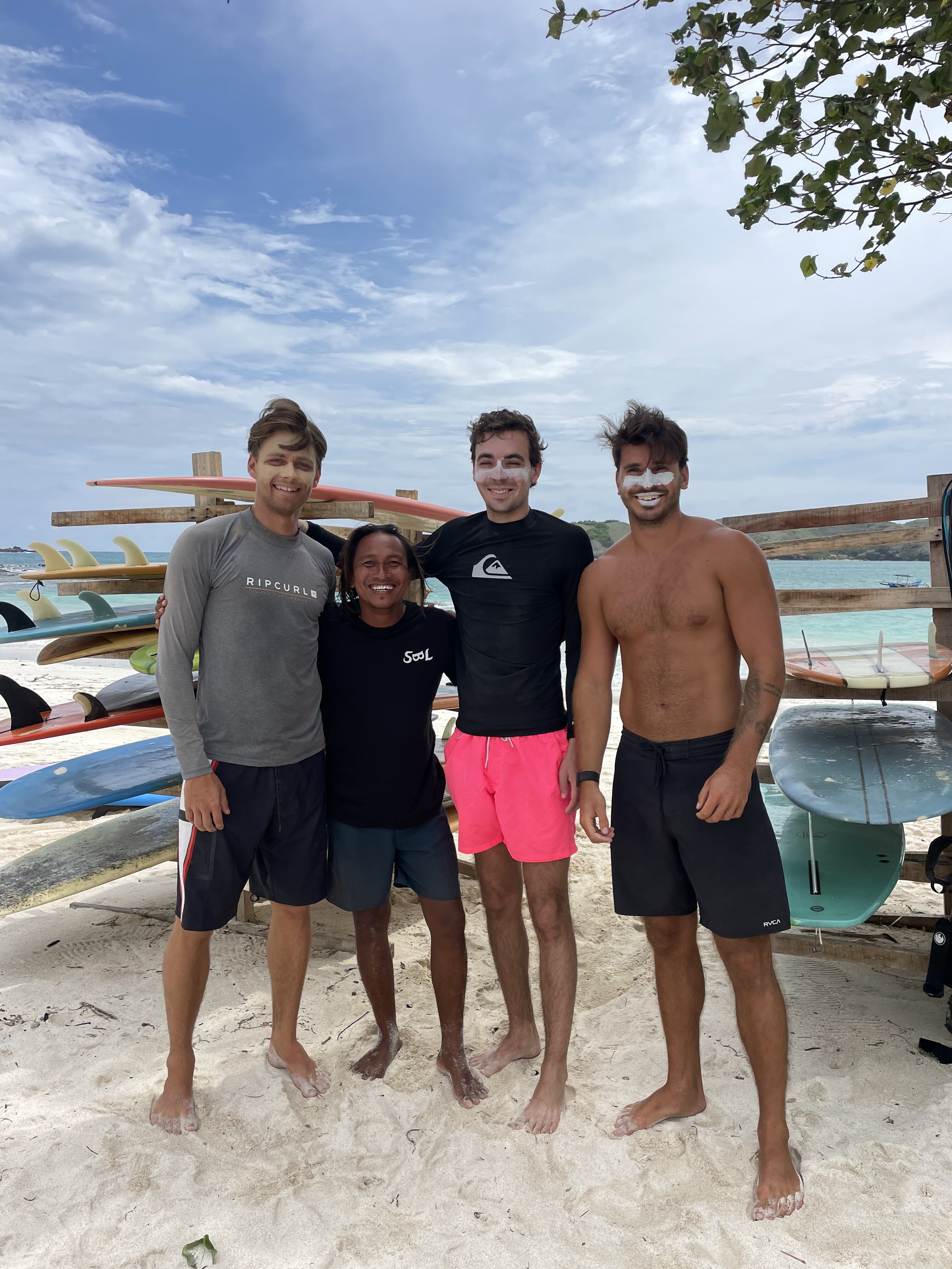 Oskar from Sweden surfing in Kuta Lombok